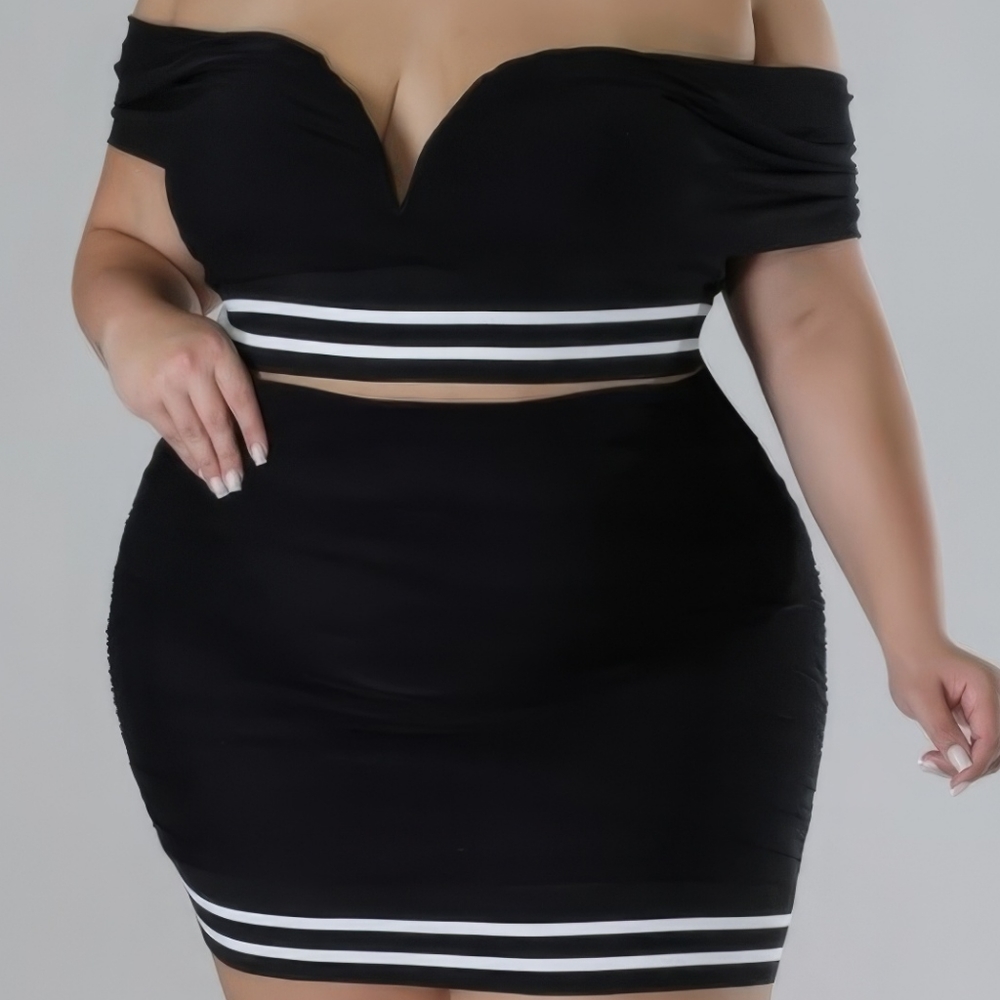 Sweetheart Stretch Skirt Set - Black - Picture 5 of 5